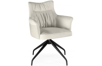 Стул, Kaser, поворотный 360, бежевый / чёрный