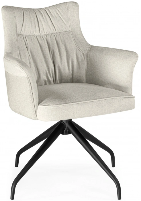 Стул, Kaser, поворотный 360, бежевый / чёрный