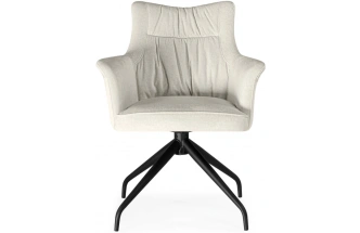 Стул, Kaser, поворотный 360, бежевый / чёрный