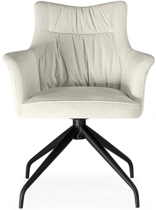 Стул, Kaser, поворотный 360, бежевый / чёрный