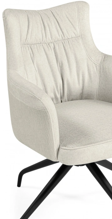 Стул, Kaser, поворотный 360, бежевый / чёрный