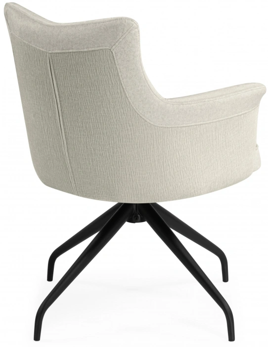 Стул, Kaser, поворотный 360, бежевый / чёрный