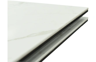 Кухонный обеденный стол Monaco, раздвижной 180, белый Quadro Calcata vaglioro, каркас черный