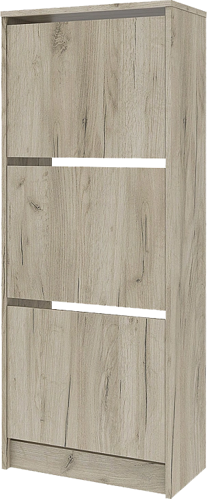 Модульная прихожая Лофт 117.11, с большой вешалкой, дуб крафт серый 