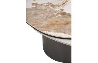 Кофейный стол Niklas, Pandora, керамика на стекле и окрашенный МДФ, темно-серый МДФ каркас