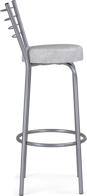 Барный стул Kuroda, белый мрамор / светлый мусс