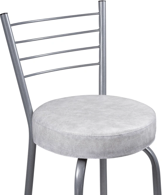 Барный стул Kuroda, белый мрамор / светлый мусс