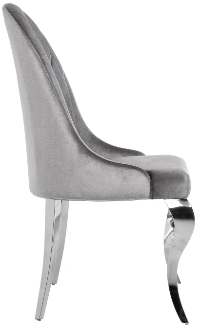 Стул Gustav, на металлокаркасе, серый / хром