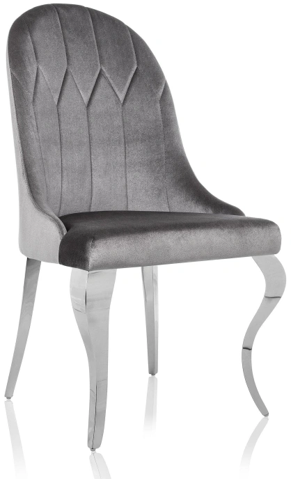 Стул Gustav, на металлокаркасе, серый / хром