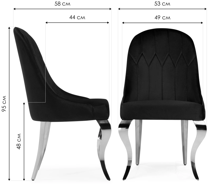 Стул Gustav, на металлокаркасе, серый / хром
