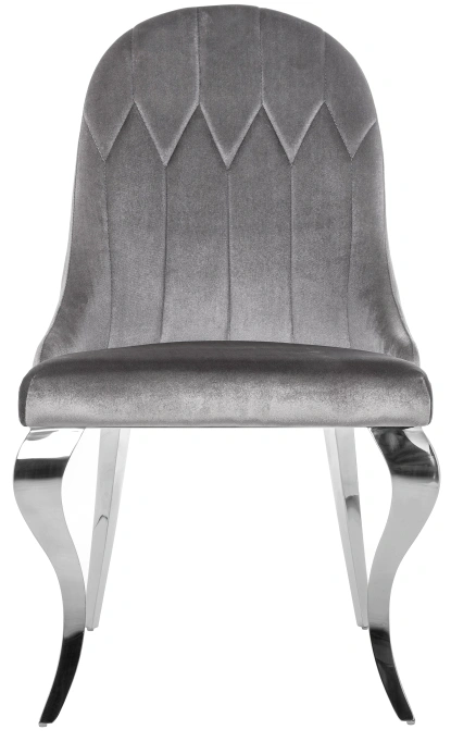 Стул Gustav, на металлокаркасе, серый / хром