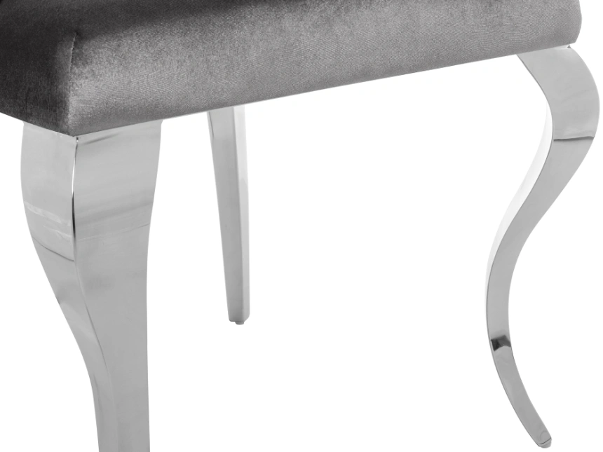 Стул Gustav, на металлокаркасе, серый / хром