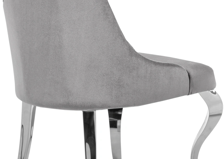 Стул Gustav, на металлокаркасе, серый / хром