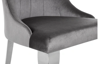 Стул Gustav, на металлокаркасе, серый / хром