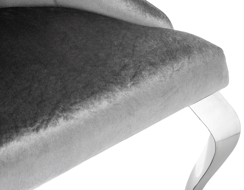 Стул Gustav, на металлокаркасе, серый / хром