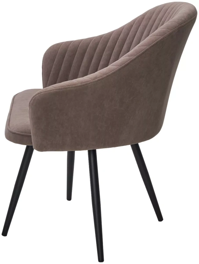 Стул Avior, поворотный, B5 капучино, велюр, черный каркас