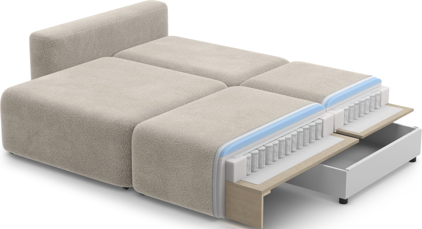 Диван прямой Дарио, модель 144, LANA 35 (шоколадный), накладки МДФ (венге)