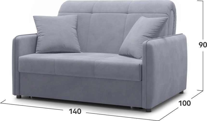 ​Диван прямой Монако 120, модель 068, Balance 900​ (светло-серый)