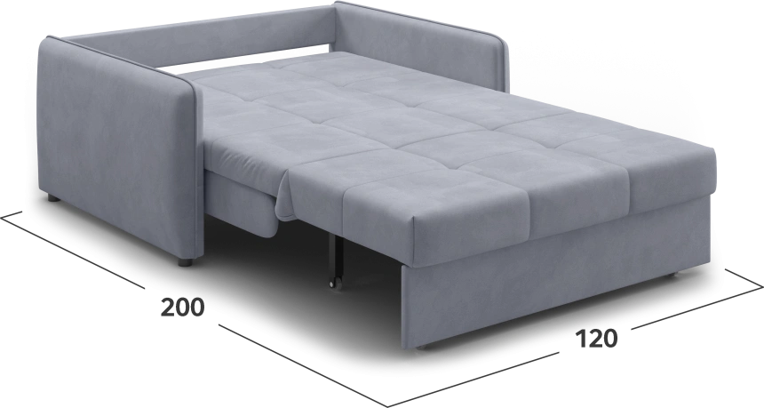 ​Диван прямой Монако 120, модель 068, Balance 900​ (светло-серый)