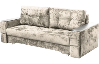 Диван прямой Атлант 2, ткань Kioto beige, декор Венге