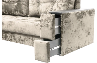 Диван прямой Атлант 2, ткань Kioto beige, декор Венге