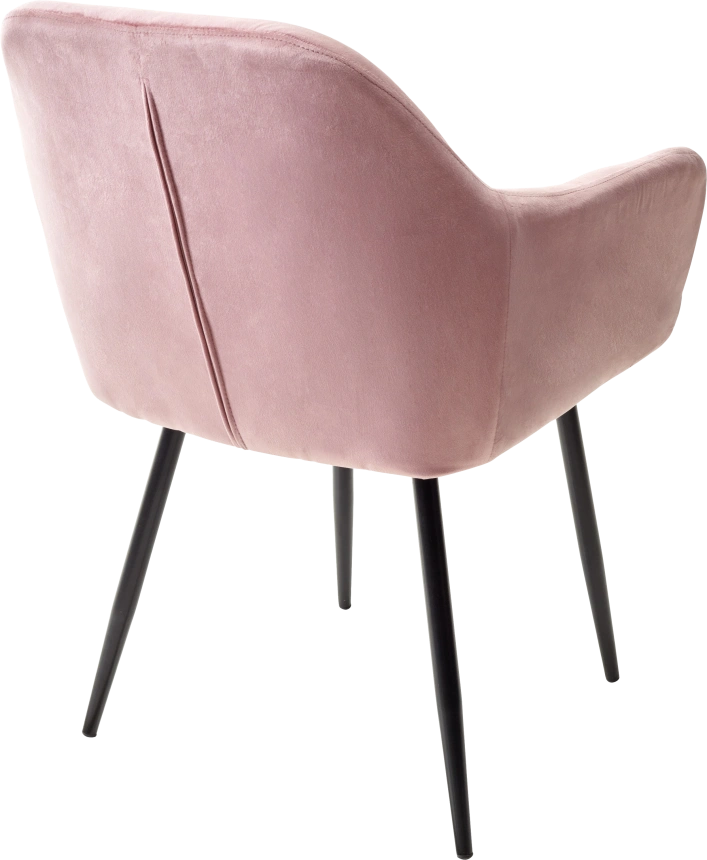 Стул Peru, мягкий, Bluvel-52 Pink, велюр, черный каркас