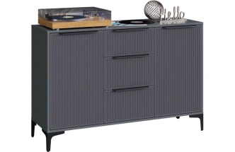 Модульная гостиная Иадама, комплектация 3, графит / графит софт