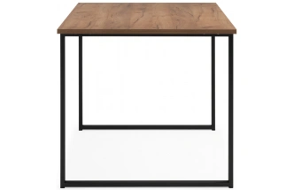 Кухонный стол Лиман, 117 х 77, дуб крафт золотой / черный матовый