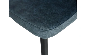Стул Белиз, мягкий, Диджитал Индиго, велюр, каркас черный