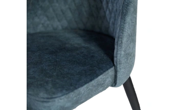 Стул Белиз, мягкий, Диджитал Индиго, велюр, каркас черный