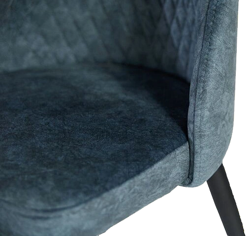 Стул Белиз, мягкий, Диджитал Индиго, велюр, каркас черный