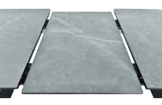 Кухонный обеденный стол Como, раздвижной 140, серый Bayona Grey Natural, каркас черный