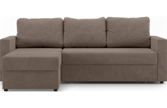 Диван угловой Фишер, модель 113, Nola 35 (коричневый)