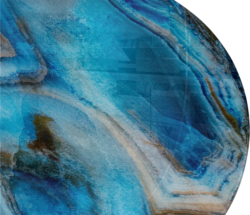 Журнальный стол Роб D-450, стекло, лазурит, каркас черный