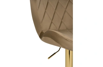 Барный стул Porch, темно-бежевый / золотой