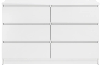 Комод Мадера, с шестью ящиками, К6М, белый