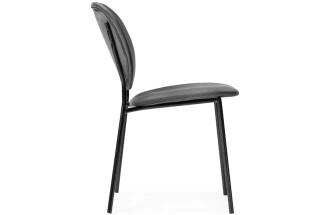Стул Саранда, на металлокаркасе, графитовый / черный глянец