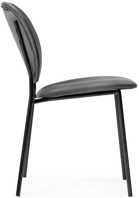 Стул Саранда, на металлокаркасе, графитовый / черный глянец