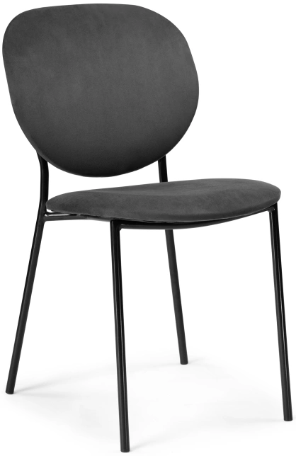 Стул Саранда, на металлокаркасе, графитовый / черный глянец
