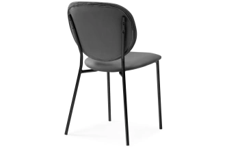 Стул Саранда, на металлокаркасе, графитовый / черный глянец