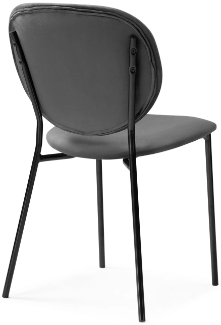 Стул Саранда, на металлокаркасе, графитовый / черный глянец