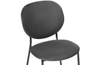 Стул Саранда, на металлокаркасе, графитовый / черный глянец