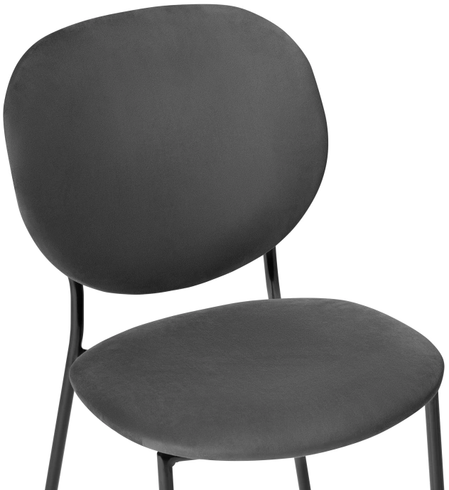 Стул Саранда, на металлокаркасе, графитовый / черный глянец