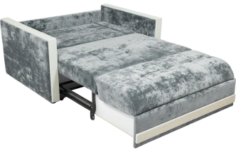 Диван прямой малый Адель 2, ткань Kioto dove, декор Рамух белый 