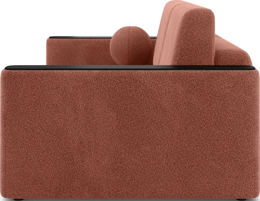 ​Диван прямой Дарио, модель 144, LANA 63 (бордо), накладки МДФ (венге)