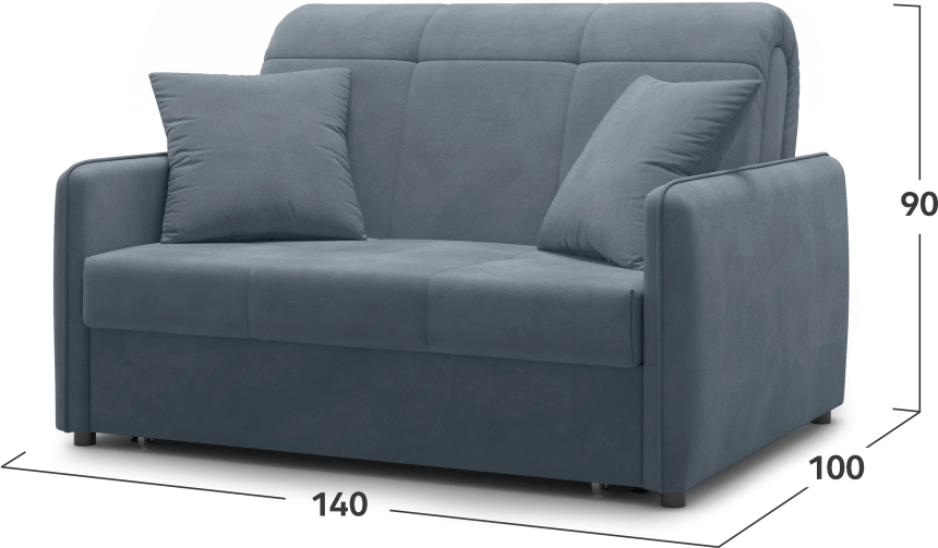 Диван прямой Монако 120, модель 068, Balance 996​ (серый)