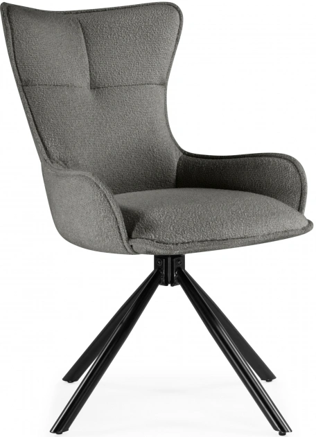 Стул, Chicago, на металлокаркасе, светло-серый / чёрный