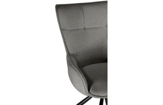 Стул, Chicago, на металлокаркасе, светло-серый / чёрный