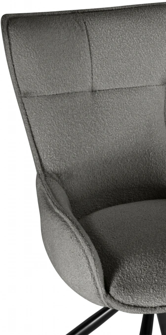 Стул, Chicago, на металлокаркасе, светло-серый / чёрный