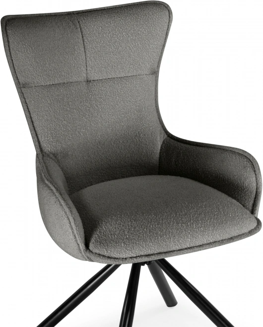 Стул, Chicago, на металлокаркасе, светло-серый / чёрный